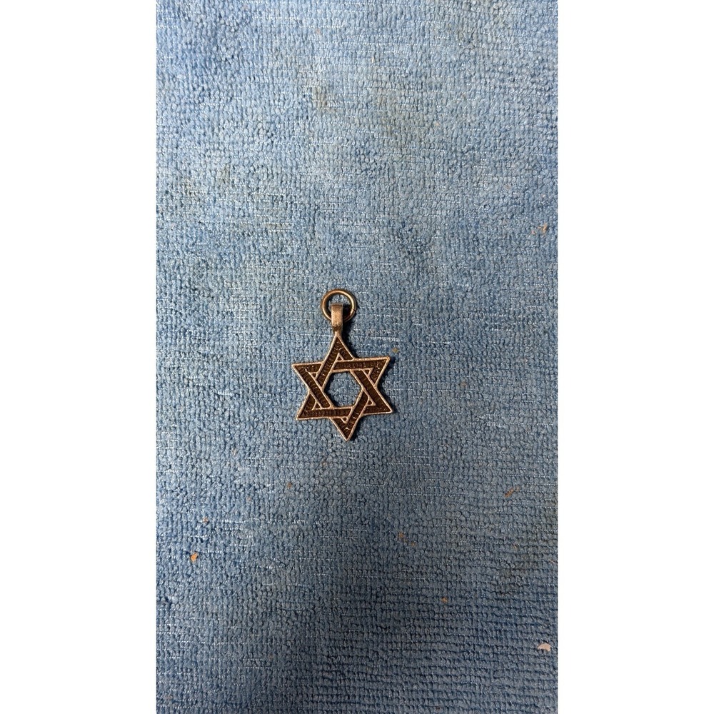 Vintage‎ Star of David Pendant Charm – Silver Tone